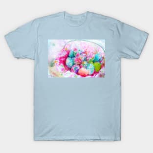 Easter Egg Basket Impressionist Painting T-Shirt